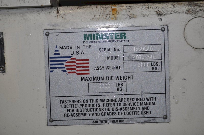 5000 LB MINSTER DIE TRANSFER TABLE