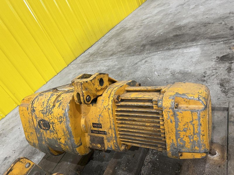 10,000 LB (5 TON) HARRINGTON MOTORIZED CHAIN HOIST W/ POWER TROLLEY: STOCK #19956