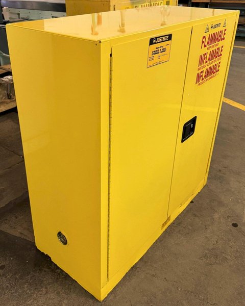 Justrite Flammable Storage Cabinet Model 29390, 40 Gallon Capacity, Nice