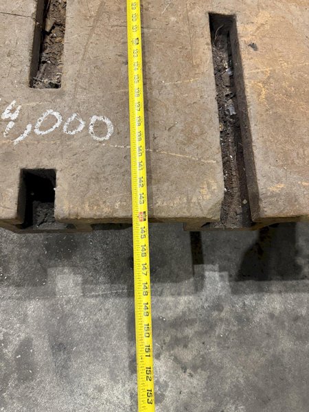 12&#039; LONG X 8&#039; WIDE X 5&quot; THICK T-SLOTTED FLOOR PLATE / LAYOUT TABLE: YOBRO #23835