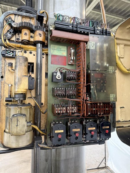 5' X 15" WEBO RADIAL ARM DRILL. STOCK # 0222126