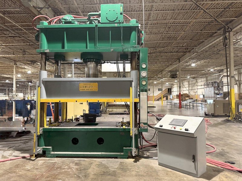 350 TON KR WILSON 4-POST HYDRAULIC PRESS W/UPDATED PLC CONTROL. STOCK # 0755726