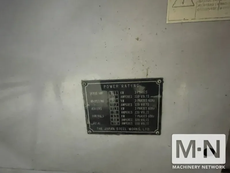 500 Ton 45 Oz JSW J500ELIII-1400H Electric Injection Molding Machine, mfg 2006/2005 (2) AVAILABLE