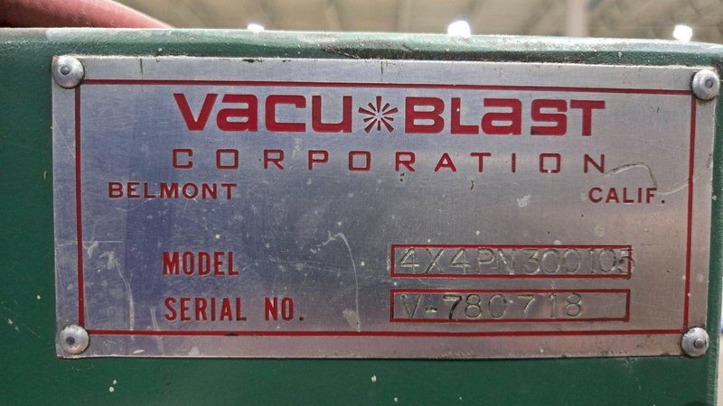 VACU BLAST 4X4PN300105 BLAST CHAMBER USED
