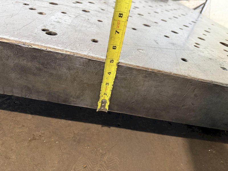 60" X 96" X 5" DRILLED &amp; TAPPED FLOOR PLATE. STOCK # 0540626