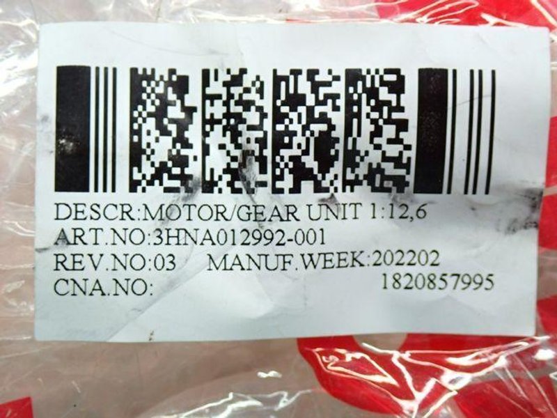 ABB MOTOR/GEAR UNIT 1:12,6  -  3HNA012992-001