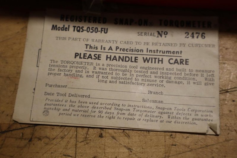 Torque Meters and Torque Wrenches - Auction Item