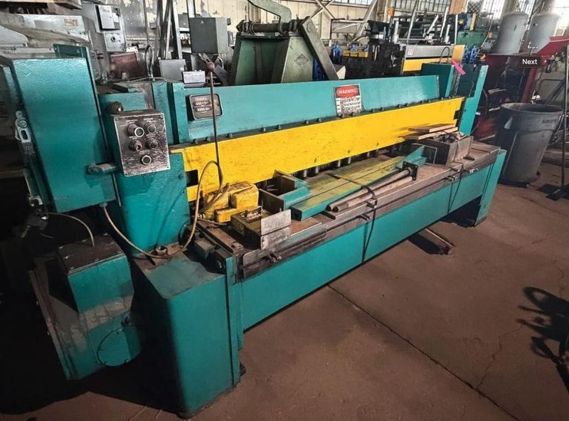 8' X 10 GA NIAGARA #68 SQUARING SHEAR. STOCK # 0758526