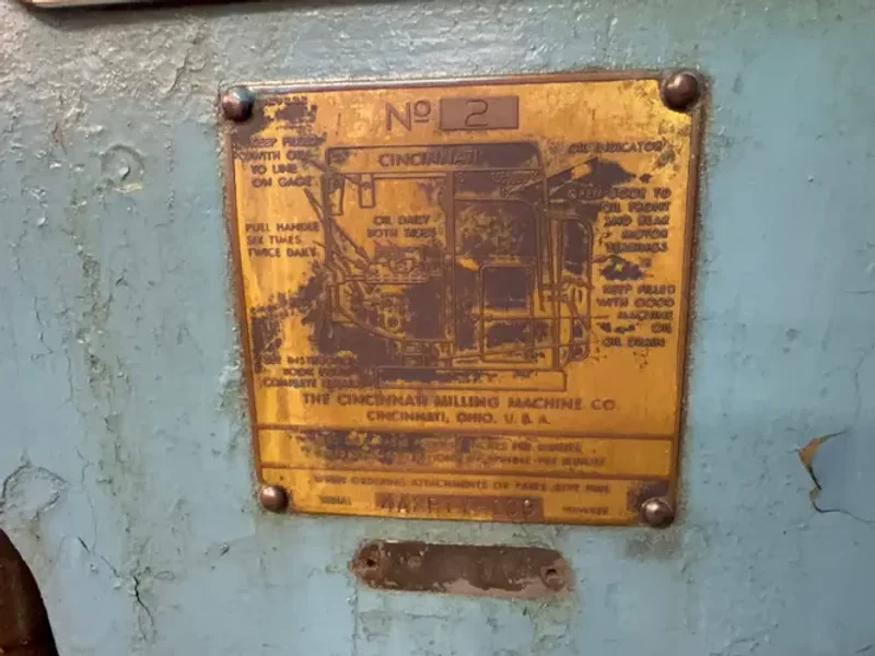 CINCINNATI 12”X52” TABLE HORIZONTAL MILL  -  NO. 2