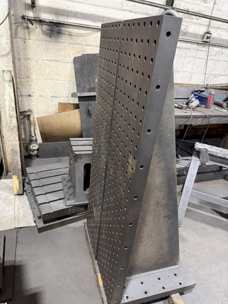 14" WIDE X 60" TALL X 24" DEEP DRILLED AND TAPPED ANGLE PLATE SET. STOCK # 0222826