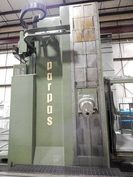 Parpas ML-120 CNC Floor Type Boring Mill, 2007 – 7 Axis, 5″ Spindle, Universal Head, 90 Degree Head, Under Power