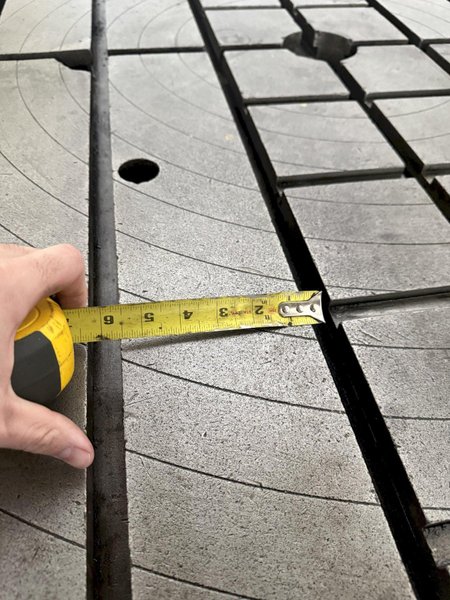 60" X 3-1/4" T-SLOTTED BOLSTER PLATE. STOCK #0430526