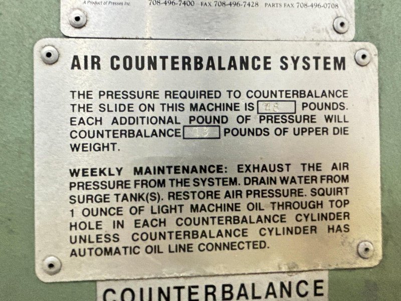 120  TON ROUSSELLE MODEL #G1-120 OBI STAMPING PRESS: STOCK #20628