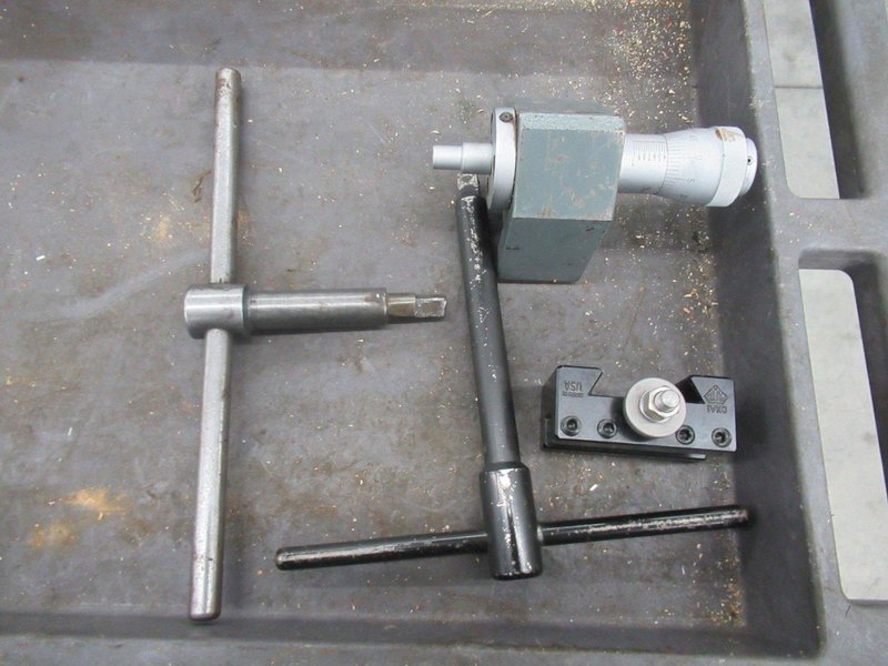 Clausing Metosa C 1765 Model Engine Lathe, Aloris Tool Post, Tailstock, Steady Rest, Sony 2-Axis DRO