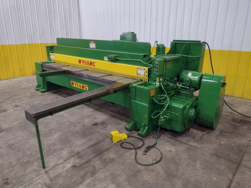 10' X 1/4" WYSONG MODEL #1025-F MECHANICAL POWER SQUARING SHEAR: YOBRO #25202