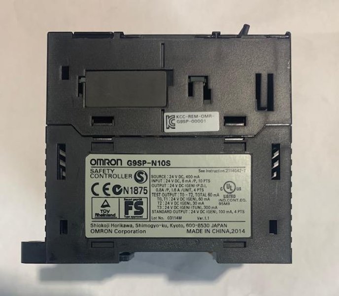 24VDC 400MA OMRON G9SP-N10S SAFETY CONTROLLER: STOCK #15141