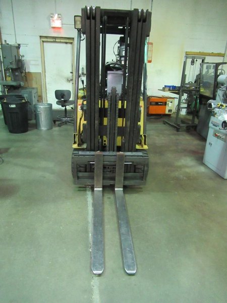 Caterpillar M50D-SA 5000 LBS Electric Forklift with Charger, Triple Mast, Cushion Tires, Side Shift, 48" Forks- Auction Item