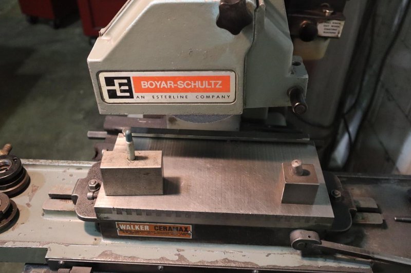 Boyar Schultz Challenger H612 with Walker Ceramax 6&quot; x 12&quot; Permanent Magnetic Chuck, Cabinet Base- Auction Item