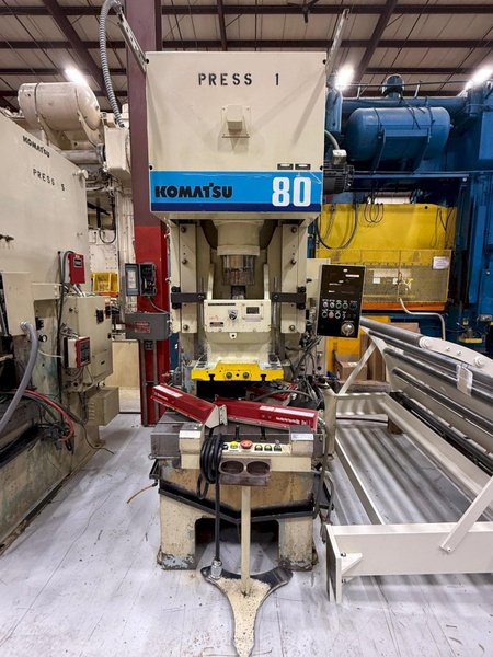 80 Ton KOMATSU OBS Used Gap Frame Press For Sale Model 80H-VS-3, Year 1995