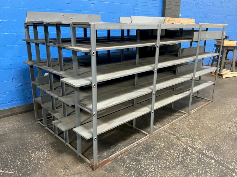 FIVE 60“X120” SHELVES, VARYING HEIGHTS SHELVING UNIT