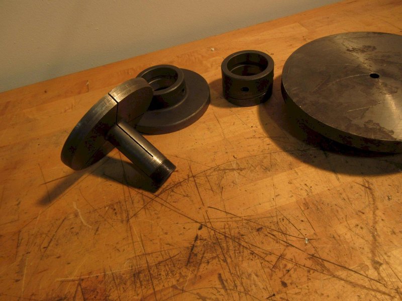 Hardinge 2" &amp; 5" Step Chuck Closer w/ Hardinge 9-7/8" Face Plate &amp; 5" Emergency Collet- Auction Item