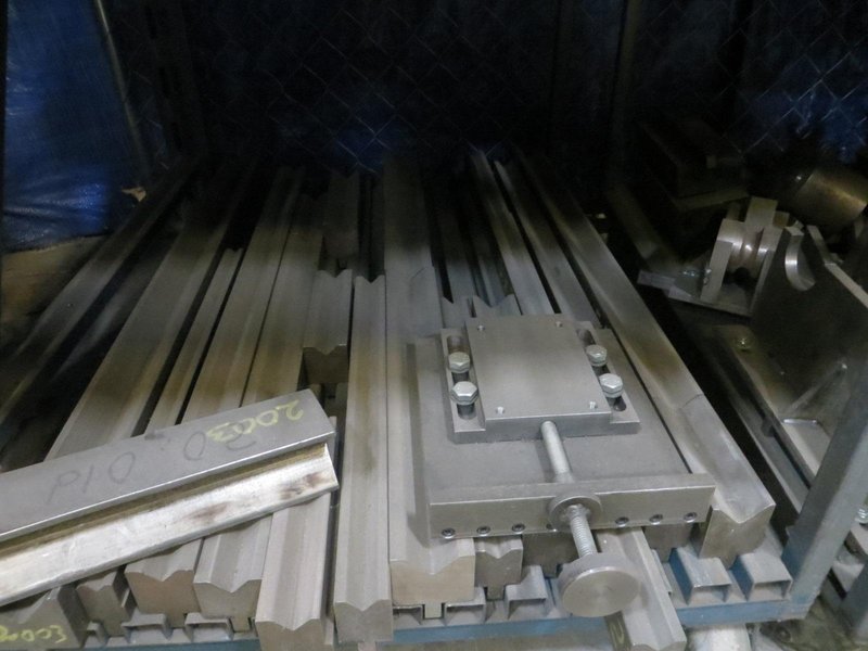 Press Brake Dies - Large Assortment on Cart w Casters- Auction Item