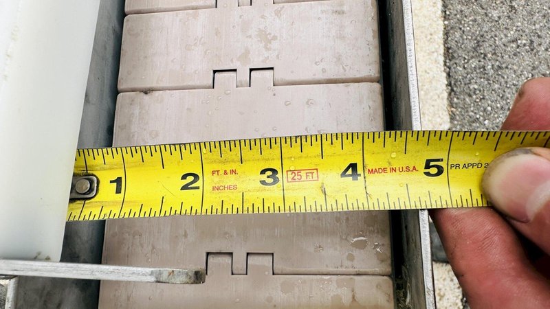 Inline Filling Systems  |  S.S. 4” x 10' Flattop Belt Conveyor / Smooth Top Belt