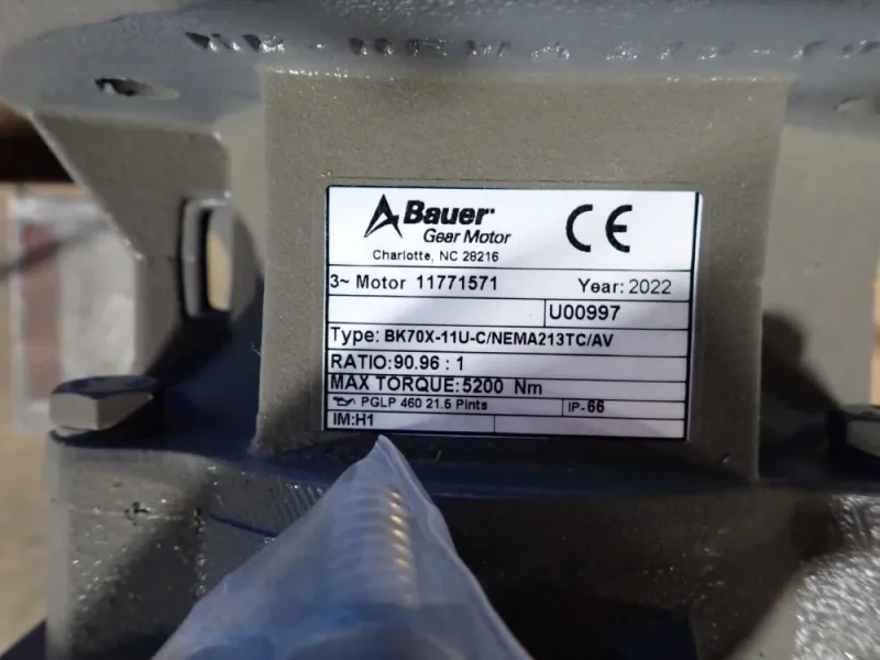 BAUER GEAR REDUCER  -  BK70X-11U-C/NEMA213TC/AV