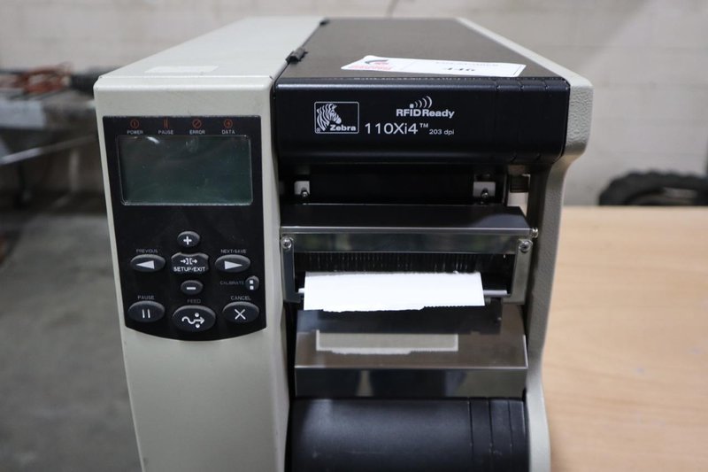 Zebra 110Xi4 Label Printer, 203 dpi, 4" Wide Label Cap- Auction Item