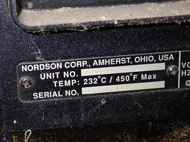 NORDSON 450° F HOT MELT MACHINE  -  MICROSET MULTISCAN