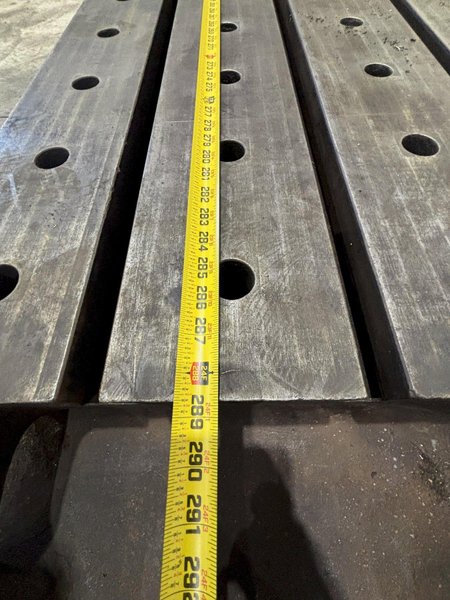 24&#039; X 4&#039; HEAVY DUTY T-SLOTTED PLANER MILL TABLE / FLOOR PLATE: STOCK #23014