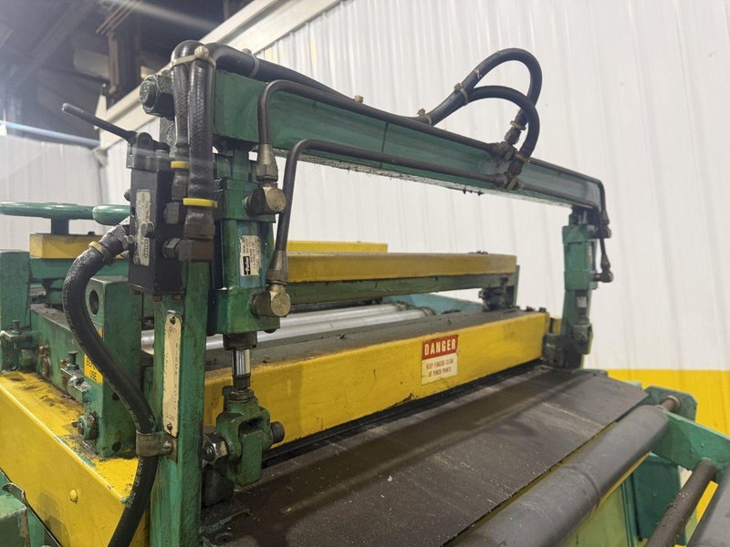 10,000 LBS X 24" X .105" ROWE ENTRY SERVO FEED LINE, COIL CAR, REEL, STRAIGHTENER, INDRAMAT SERVO FEED: YOBRO #24518
