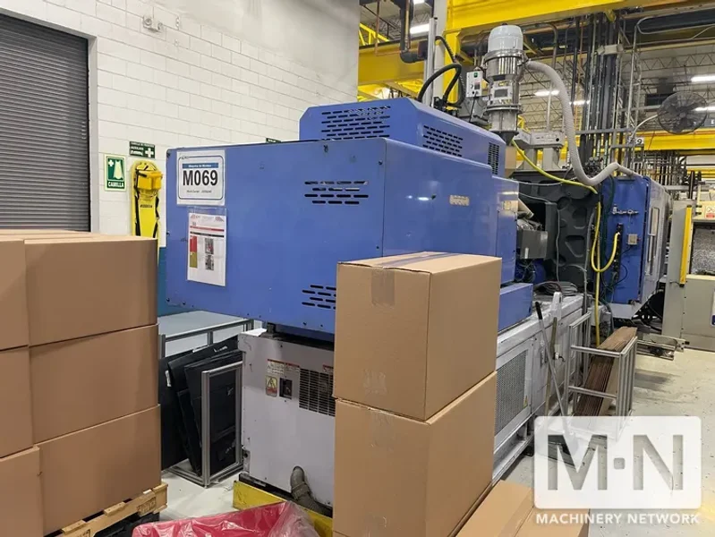 385 TON 23.2 OZ JSW MODEL J385ELII ELECTRIC INJECTION MOLDING MACHINE MFG 2005