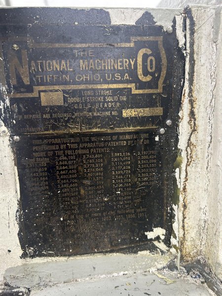 3/8" National Model #68 High Speed DSSD Long Stroke Cold Header