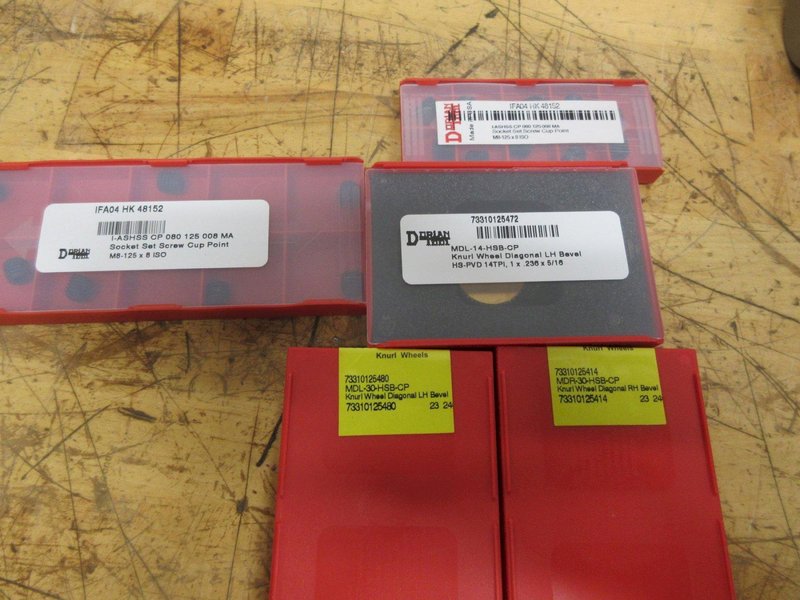 Dorian Tool 1.5" Shank Knurling Tool SCKIT-150-3500-M with Accessories, Tungaloy 1.25" Stick Turning Tool, PH Horn Part Off Holder **All NIB**- Auction Item