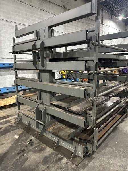 Steel Storage Systems “Spacesaver” Model 5T-2G-36R-12'’ Roll-Out Cantilever Rack System