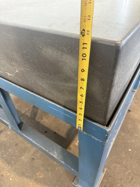 72" X 48" X 12" GRANITE SURFACE PLATE W/ STAND. STOCK # 0542826