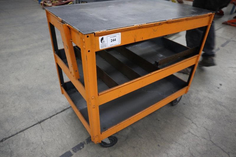 Metal Cart w 3 Shelves- Auction Item