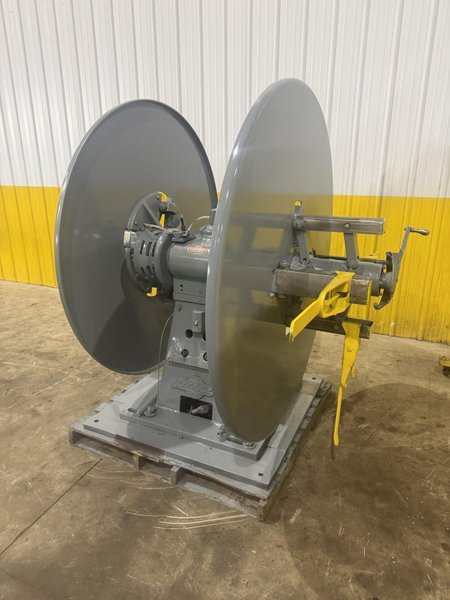 4,000 LBS x 12" x 60" LITTELL MODEL #40-12 DOUBLE END AUTO CENTERING UNCOILER COIL REEL: YOBRO #24308