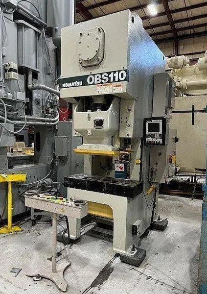 110 ton Komatsu Single Crank Gap Frame Press Model OBS-110-61, Year 2013