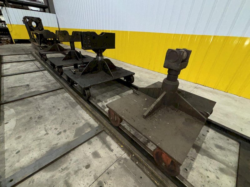 12&quot; HOLLOW SPINDLE DRILCO ROTARY PIPE WELDING POSITIONER W/ MOBILE PIPE STANDS: STOCK #21898