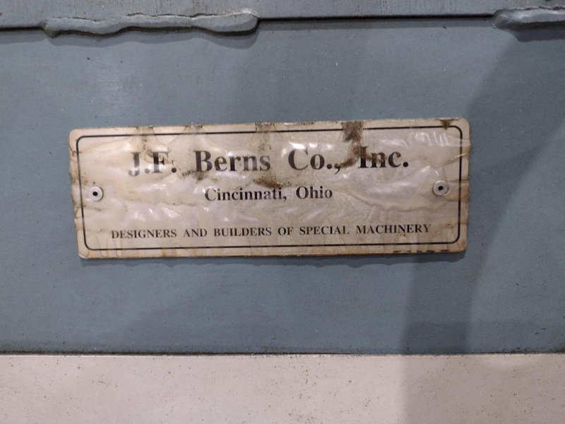 J.F. BERNS MODEL 76-JB-3 CHAMFERING MACHINE w/ 10&quot; 3-JAW CHUCK: STOCK #23372