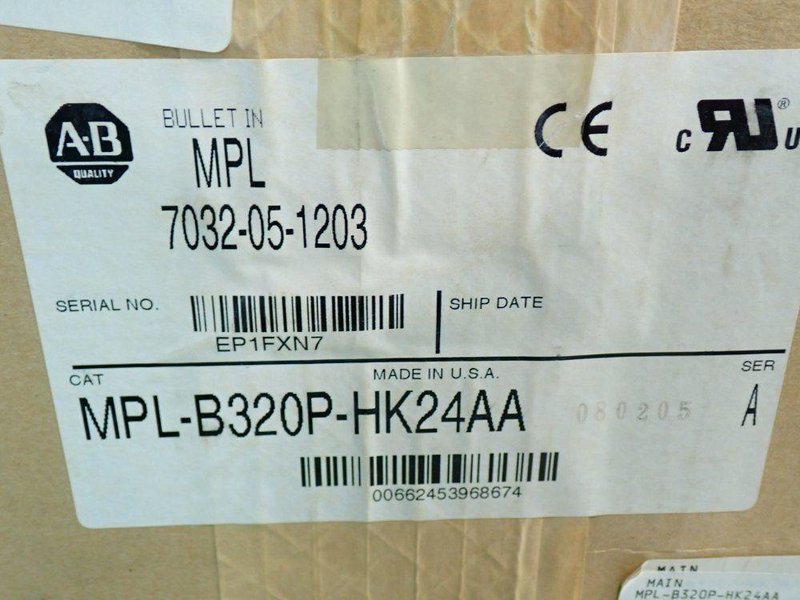 ALLEN BRADLEY MP-SERIES KINETIX SERVO MOTOR  -  MPL-B320P-HK24AA