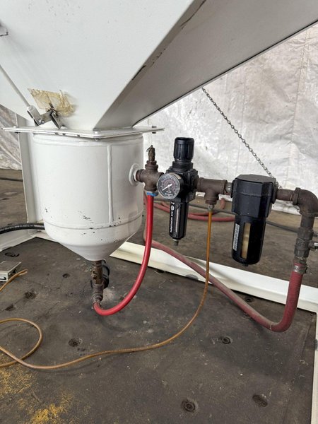 CYCLONE SAND BLAST CABINET W/ DUST COLLECTOR. STOCK # 0236325.