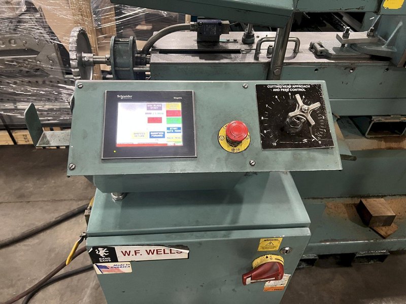 9 x 14 WF WELLS TWIN COLUMN AUTOMATIC HORIZONTAL BANDSAW, MODEL W-9-14A,