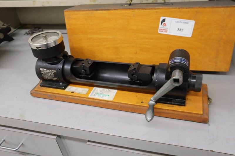 Detroit Tensile Strength Testing Machine with Dial Indicator and Wood Case- Auction Item