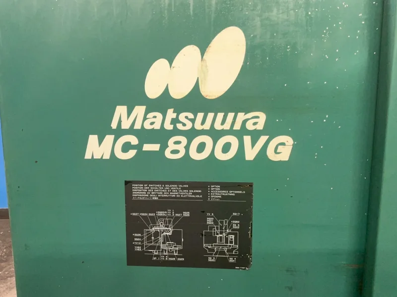 MATSUURA 20” X 45” CNC VMC  -  MC-800VG
