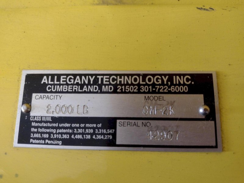 2,000 LB ALLEGANY TECHNOLOGY MODEL #CM-2K CHECKMATE DIGITAL CRANE SCALE: STOCK 16701