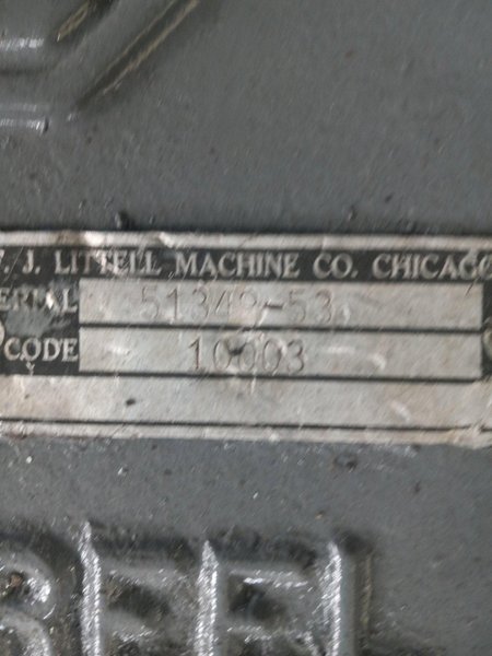 1,000 LB LITTELL NO. 10 CENTERING REEL. STOCK # 0362724.