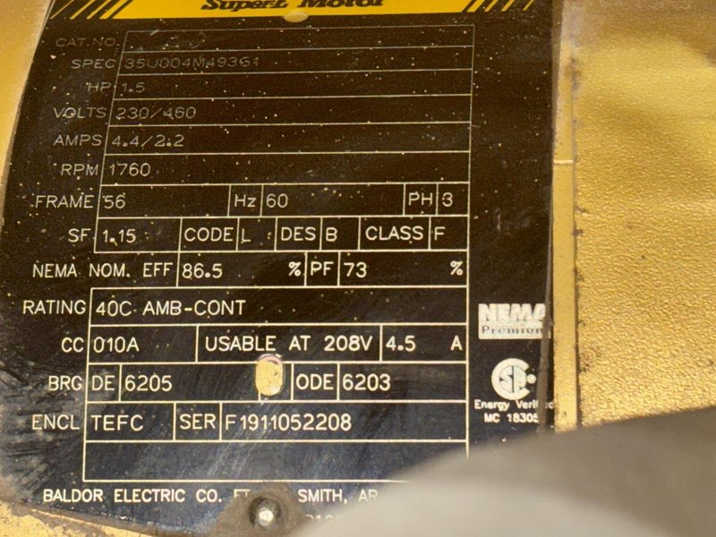 10,000 LBS X 50' X 8' PERMADUR SERIAS 816 VACUUM SHEET LIFTER WITH UNIVAC 1500 GENERATOR: STOCK 22460